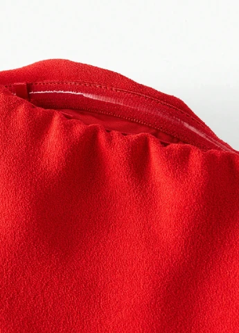 Красное коктейльное платье футляр SHEIN однотонное