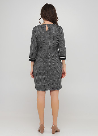 Сіра кежуал сукня футляр Cartoon з візерунком "гусяча лапка"