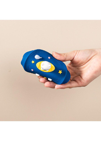 Кружка керамическая "Полярный мишка" с силиконовой крышкой 350 мл, синий (66-8910) No Brand синяя