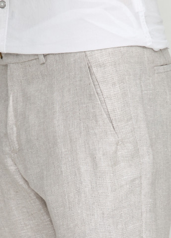 Серо-бежевые кэжуал демисезонные брюки Zara