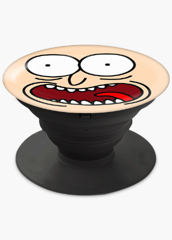 Попсокет (Popsockets) тримач для смартфону Рік Санчез Рік і Морті (Rick Sanchez Rick and Morty) (8754-2632) Чорний MobiPrint (216836523)