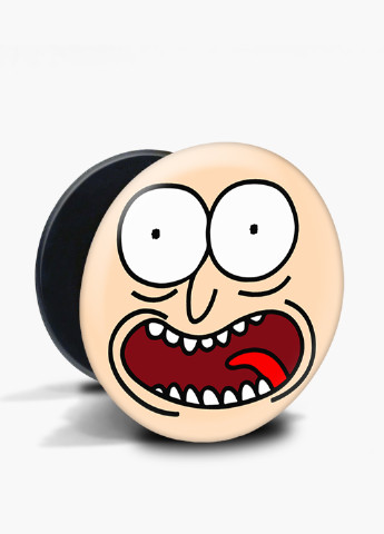 Попсокет (Popsockets) тримач для смартфону Рік Санчез Рік і Морті (Rick Sanchez Rick and Morty) (8754-2632) Чорний MobiPrint (216836523)