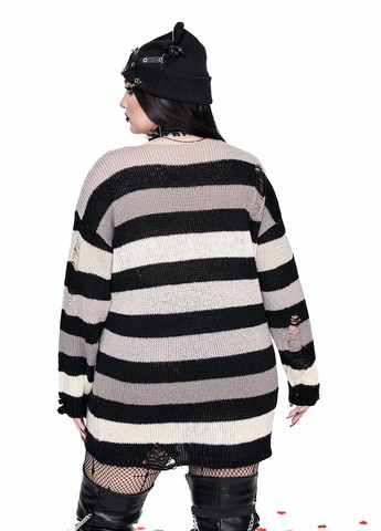 Комбинированный демисезонный джемпер джемпер SHEIN