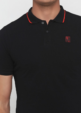 Черная футболка-поло для мужчин H&M