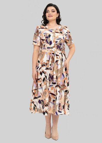 Молочна кежуал сукня кльош A'll Posa колор блок