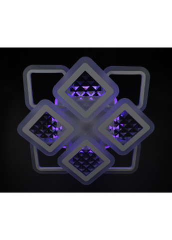 Люстра потолочная LED с пультом A2723/4+4S-RGB-wh-d Белый 11х54х62 см. Sunnysky (253527914)