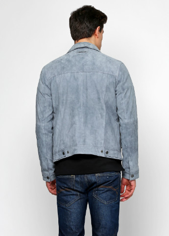 Блакитна демісезонна куртка замшева Calvin Klein Jeans