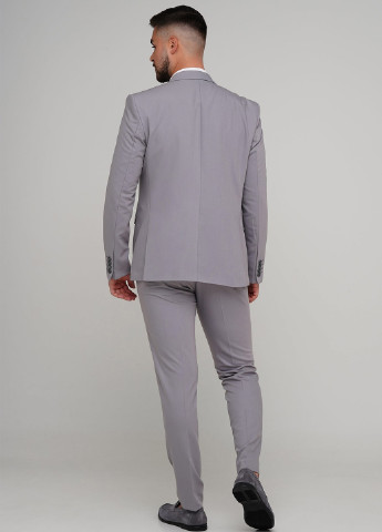 Светло-серый демисезонный костюм (пиджак, брюки) брючный Trend Collection