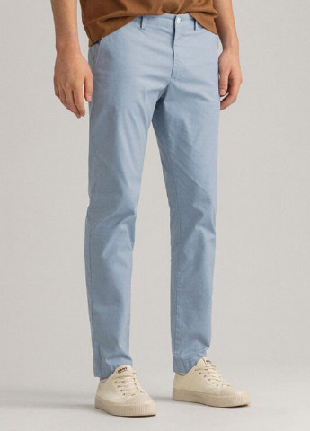 Голубые джинсовые летние зауженные брюки Gant