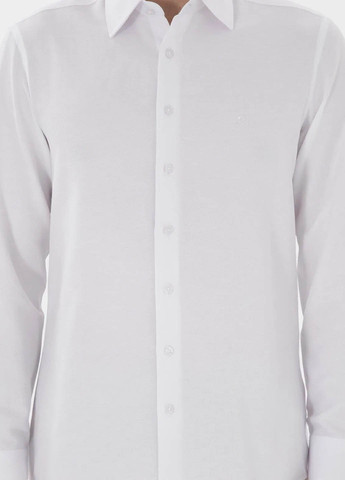 Белая классическая рубашка однотонная Pierre Cardin