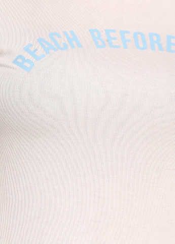 Персиковая летняя футболка H&M