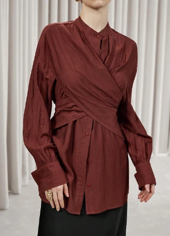 Терракотовая блуза SHEIN