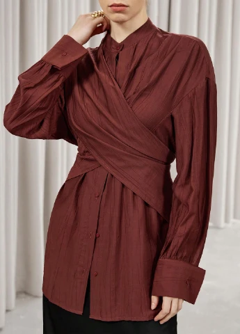 Терракотовая блуза SHEIN