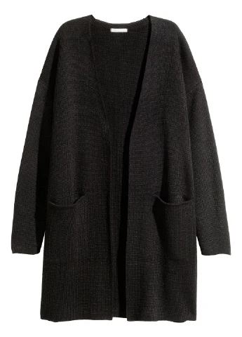 Черный демисезонный кардиган H&M