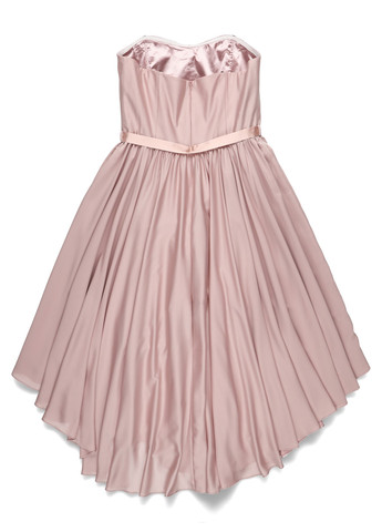 Пудрова коктейльна сукня бандо Swing однотонна