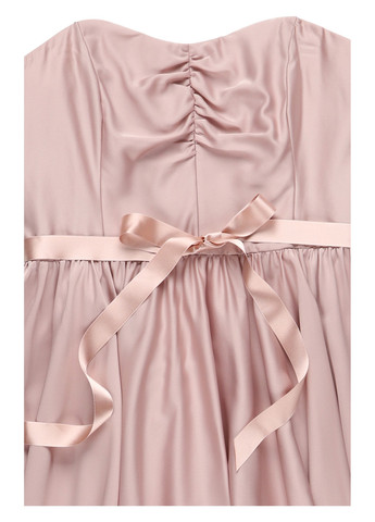 Пудрова коктейльна сукня бандо Swing однотонна