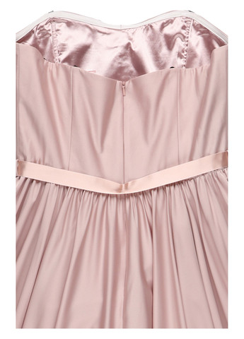 Пудрова коктейльна сукня бандо Swing однотонна