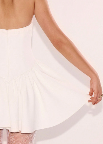 Білий кежуал сукня бебі долл SHEIN однотонна