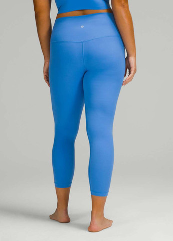 Голубые демисезонные леггинсы Lululemon Athletica