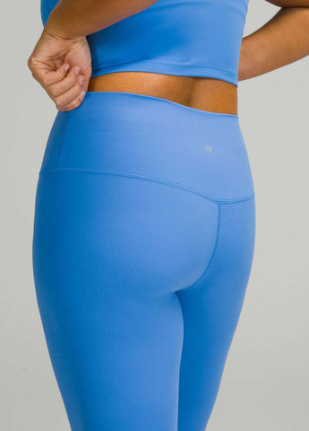 Голубые демисезонные леггинсы Lululemon Athletica