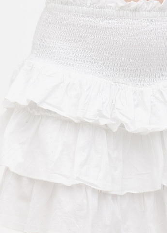 Белая кэжуал однотонная юбка Boohoo