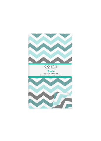 Підліткова постільна білизна RANFORS GREY ZIGZAG MINT GREY (підковдра 160х220 см, наволочка 50х70 см, простирадло 90х200х20 см) Cosas (251801383)