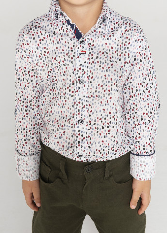 Цветная кэжуал рубашка с абстрактным узором Redpolo