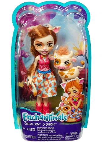 Кукла Enchantimals Cailey Cow Doll, and Curdle Коровка Кейли и Кардла (FXM77) Mattel (255665533)