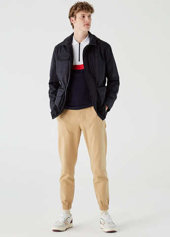 Темно-синяя демисезонная куртка Lacoste