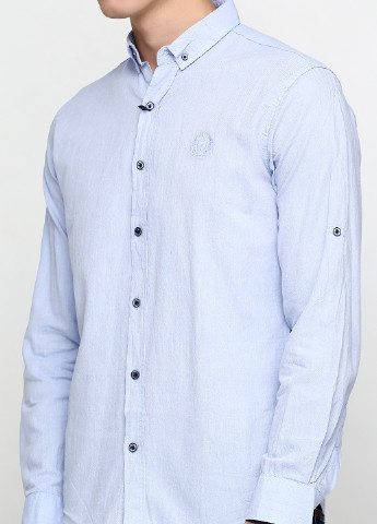 Голубой кэжуал рубашка Madoc с длинным рукавом