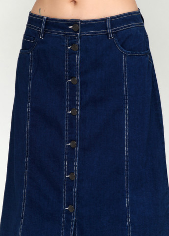 Спідниця BRANDTEX CLASSIC а-стиль однотонна синя джинсова