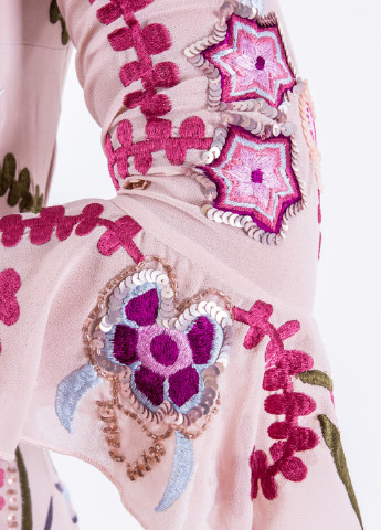 Светло-розовое коктейльное платье клеш Frock and Frill однотонное