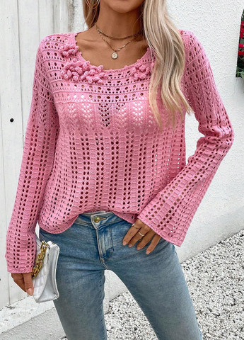 Розовый демисезонный джемпер джемпер SHEIN