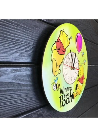 Дитячий кольоровий годинник з дерева на стіну "Вінні Пух" 7Arts (253567835)