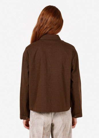 Коричневая кэжуал рубашка однотонная Colin's