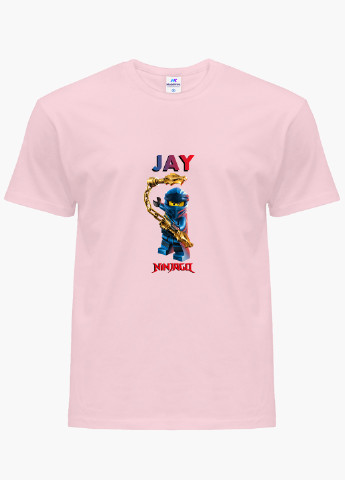 Рожева демісезонна футболка дитяча джей уокер лего ніндзяго (jay walker lego ninjago masters of spinjitzu) (9224-2638) MobiPrint