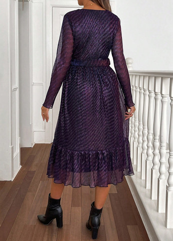 Фиолетовое кэжуал, праздничный платье для беременных в стиле ампир SHEIN однотонное