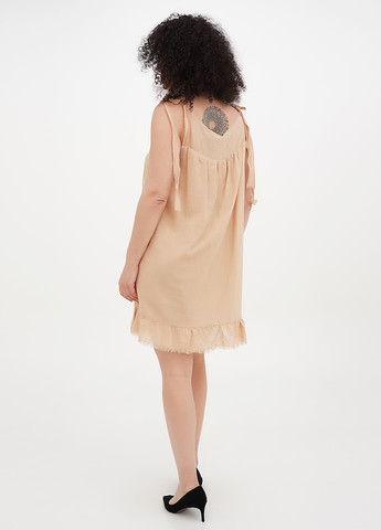 Бежева кежуал сукня а-силует Vicolo однотонна