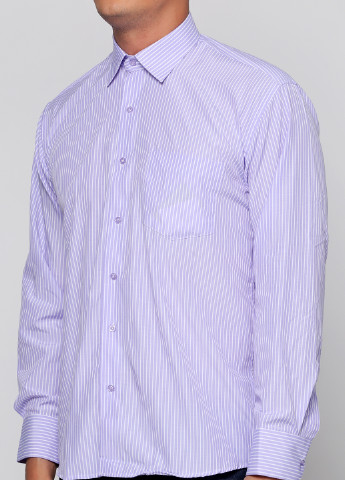 Сиреневая кэжуал рубашка в полоску Franco Cassel