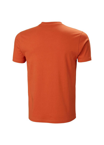 Помаранчева футболка 53285-179 Helly Hansen T-Shirt in Morbido Cotone HH Box