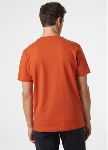 Помаранчева футболка 53285-179 Helly Hansen T-Shirt in Morbido Cotone HH Box