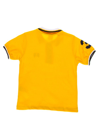 Желтая детская футболка-поло для мальчика Starlet с логотипом