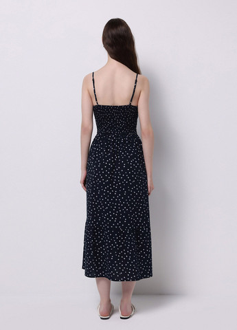 Чорна кежуал сукня кльош Colin's в горошок