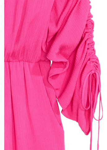 Комбінезон H&M комбінезон-шорти однотонний малиновий кежуал віскоза