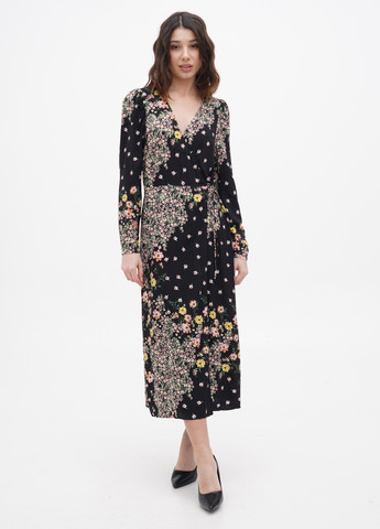Женское демисезонное Платье на запах Lindex с цветочным принтом