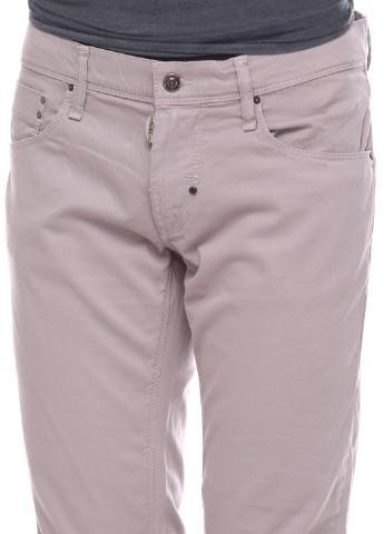 Светло-серые кэжуал демисезонные прямые брюки Antony Morato