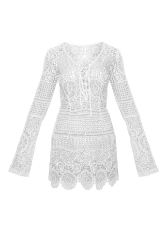 Белое пляжное платье футляр PrettyLittleThing однотонное