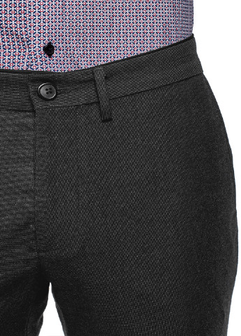 Темно-серые кэжуал демисезонные со средней талией брюки Oodji