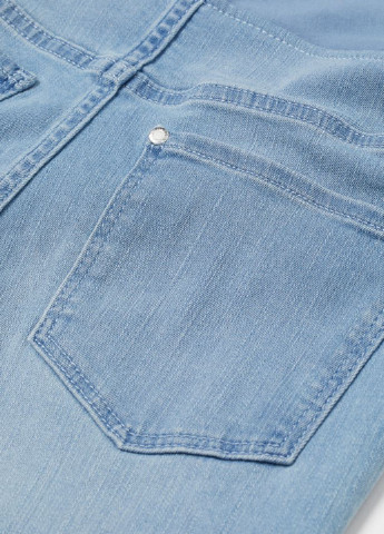 Голубые демисезонные зауженные джинсы для беременных H&M