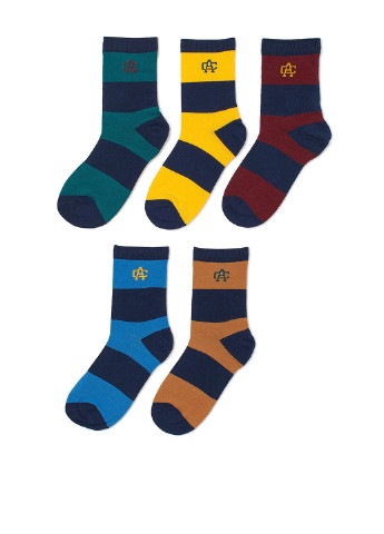 Шкарпетки (5 пар) H&M смужки комбіновані повсякденні